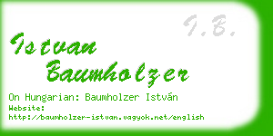 istvan baumholzer business card